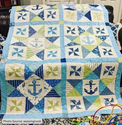 Nautical Quilt Pattern Idea from asewingnook