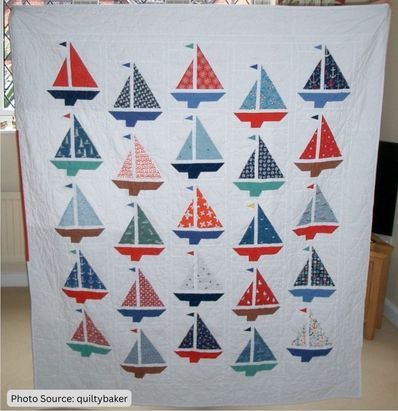 Nautical Quilt Pattern Idea from quiltybaker