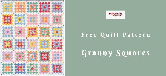Granny Squares Free Quilt Pattern Featured cover