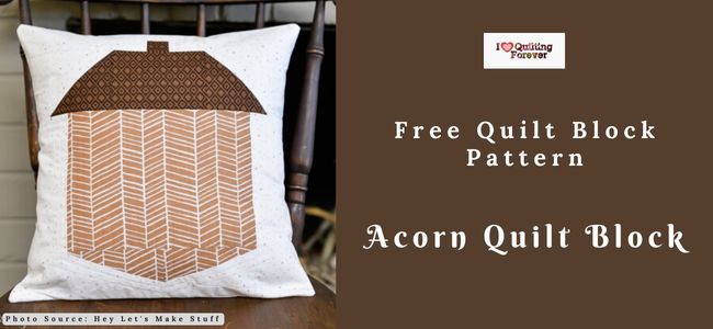 Acorn Quilt Block Free Quilt Pattern Featured cover