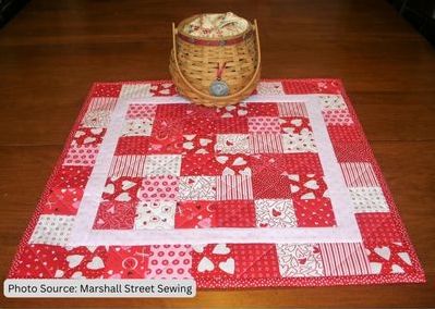 Simple Patchwork Quilted Table Topper Pattern  - etsy