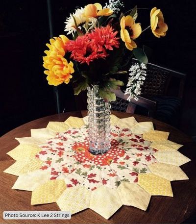 Sunflower Dresden Table Topper Quilt Pattern - etsy
