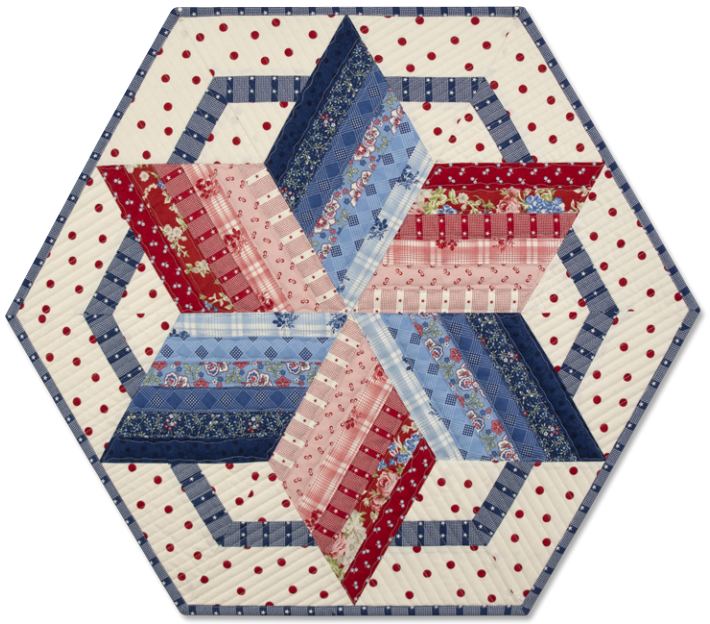 Swirling Star Table Topper - free quilt pattern_