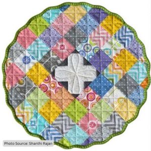 Table Topper Quilt Pattern Idea from Shanthi Rajan