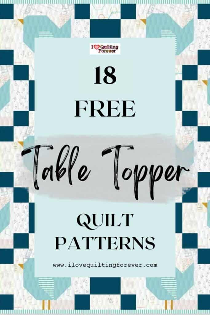 Table Topper Quilt Patterns roundup- Pinterest