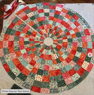 Christmas Tree Skirt Quilt Pattern Idea from Pam Stone