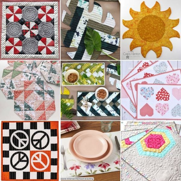 top-18-free-quilted-placemat-patterns-7-bonus-patterns-for-sale-i-love-quilting-forever for Beginner Free Printable Placemat Patterns Top 18 Free Quilted Placemat Patterns (+7 Bonus Patterns For Sale) - I Love Quilting Forever for Beginner Free Printable Placemat Patterns