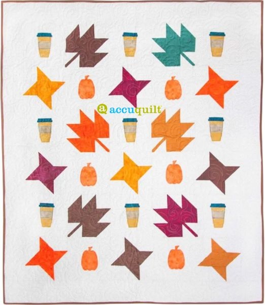 GO! Pumpkin Spice Latte Throw - free quilt pattern