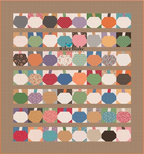 Pumpkin Paper Scrappy - free quilt pattern