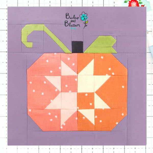 Pumpkin Star Quilt Block Pattern - etsy