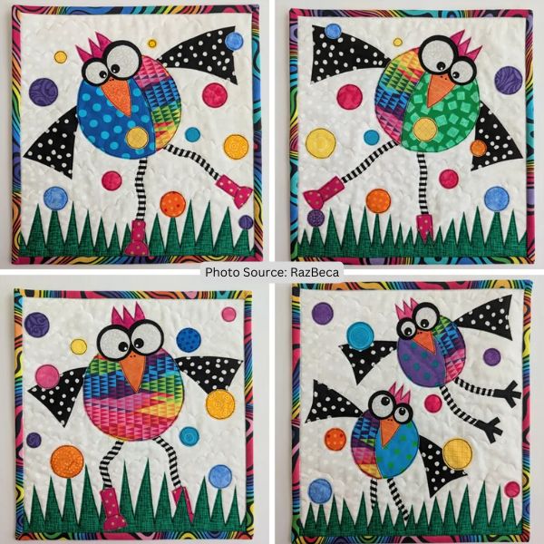 Happy Birds Quilt Pattern - etsy
