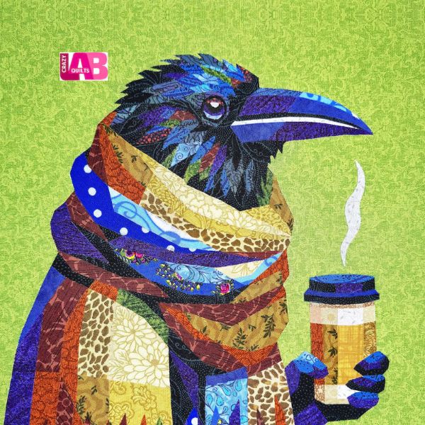 Raven In A Patchwork Scarf Quilt Pattern - etsy