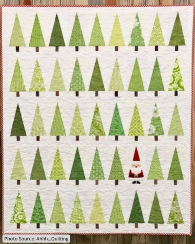 Christmas Tree Quilt Idea from Ahhh…Quilting