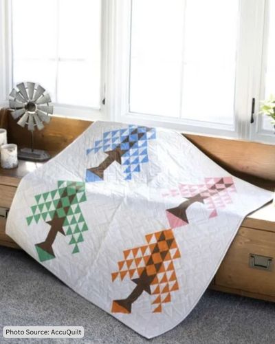 GO! A Tree for All Seasons Throw Quilt  - free quilt pattern