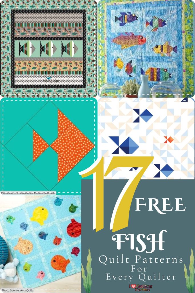 Fish Quilt Patterns Roundup 2 ILQF Pinterest