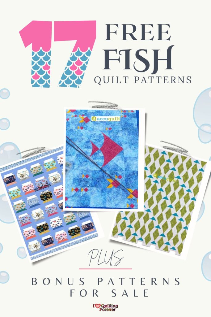 Fish Quilt Patterns Roundup 3 ILQF Pinterest