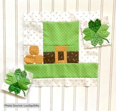 print instructions for st patricks day quilt block