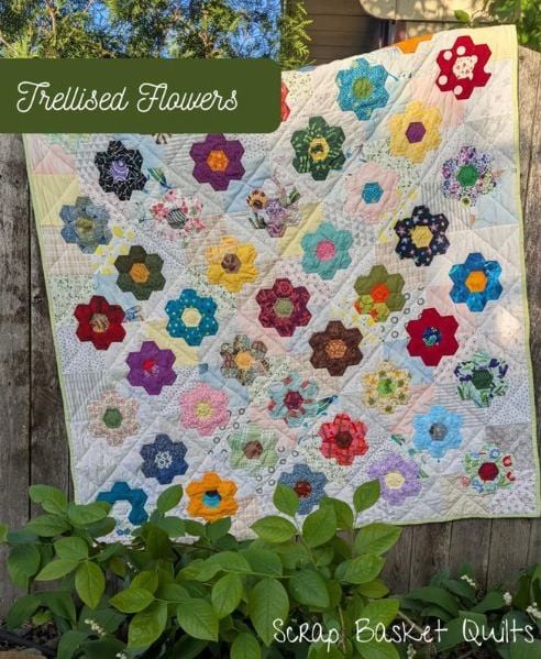 Trellised Flowers Quilt Pattern - etsy