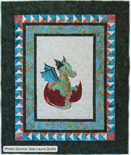 Baby Dragon Quilt Pattern - etsy
