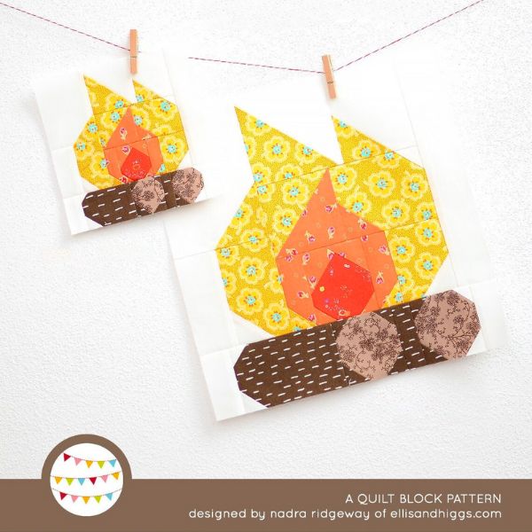 Campfire Quilt Block Pattern - etsy