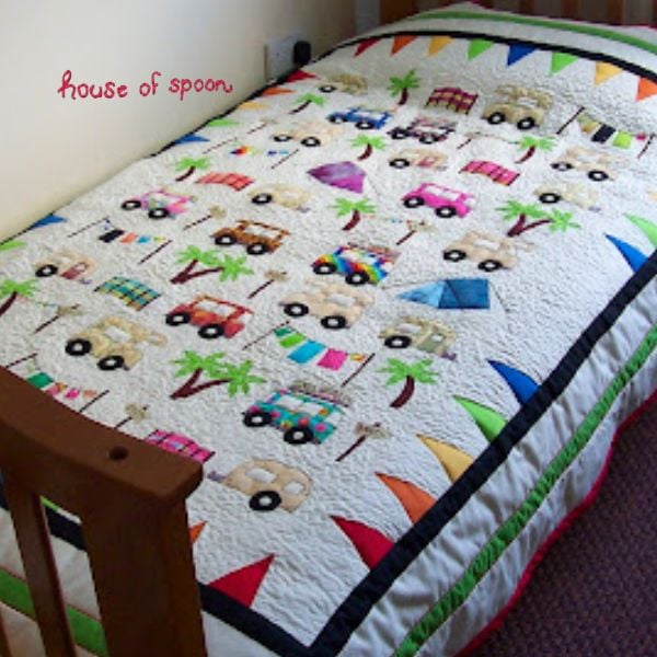 Camping - free quilt pattern