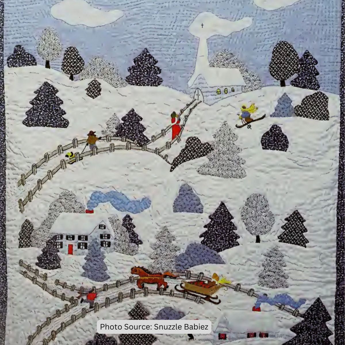 Country Christmas Village Quilt Pattern by Larisa of Snuzzle Babiez - Etsy