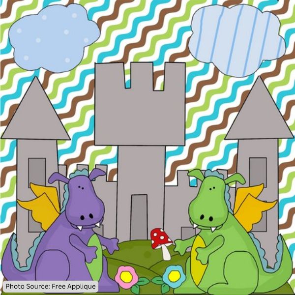 Dragons and Castle - free quilt pattern