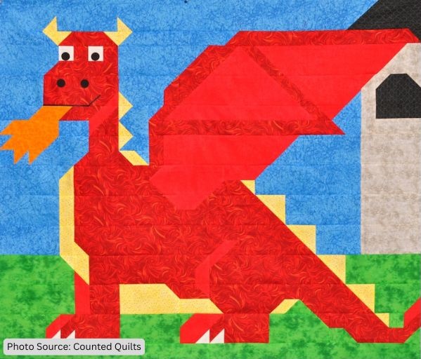 Fierce Dragon Quilt Pattern - etsy