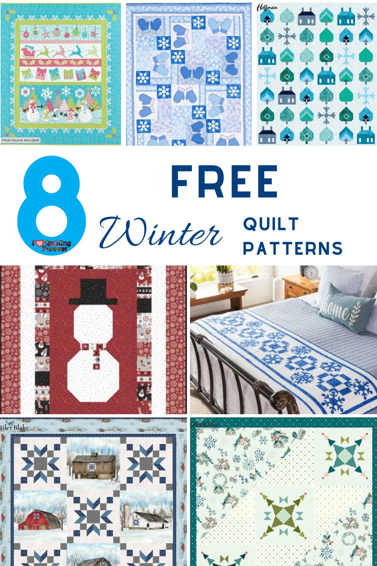 Top 8 Free Winter Quilt Patterns (+10 Bonus Patterns For Sale) - I Love ...