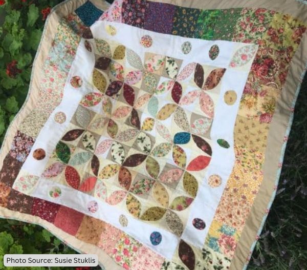 Slow Stitching Orange Peel - free quilt pattern