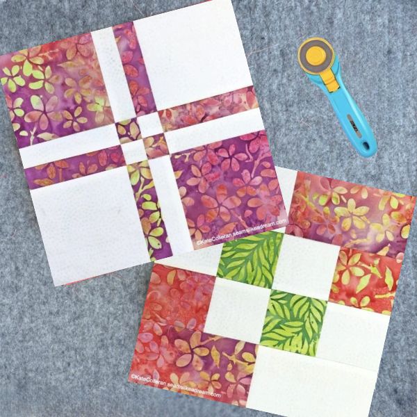 Disappearing 4- Patch Block - free quilt pattern