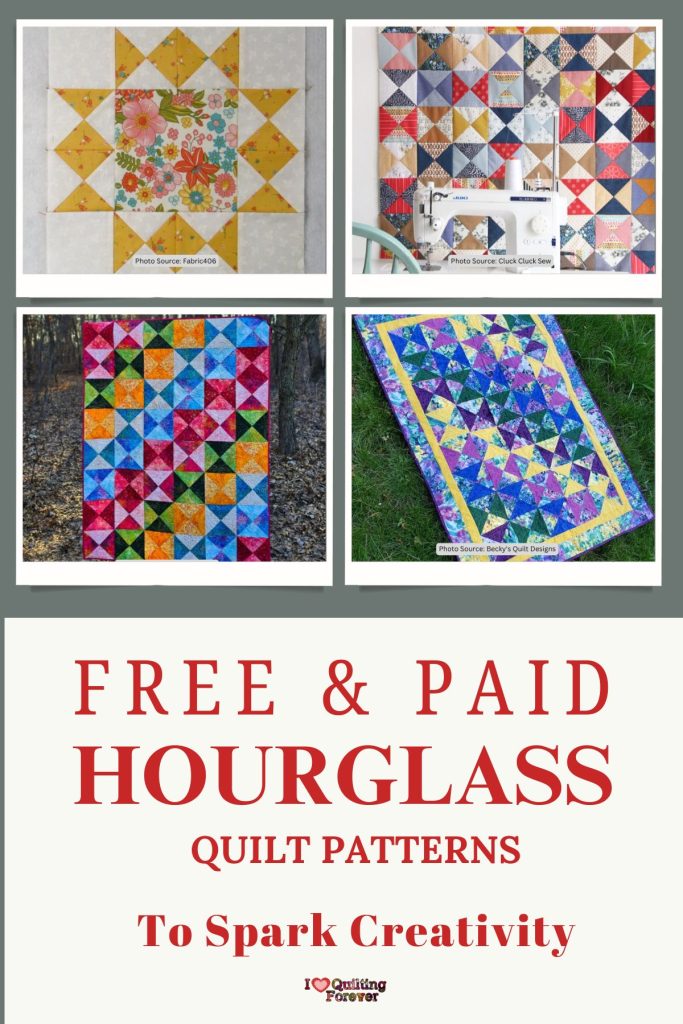Hourglass Quilt Patterns Roundup 4 ILQF Pinterest