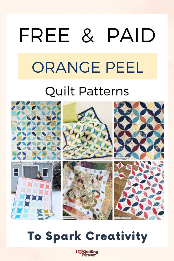 Orange Peel Quilt Patterns roundup ILQF Pinterest