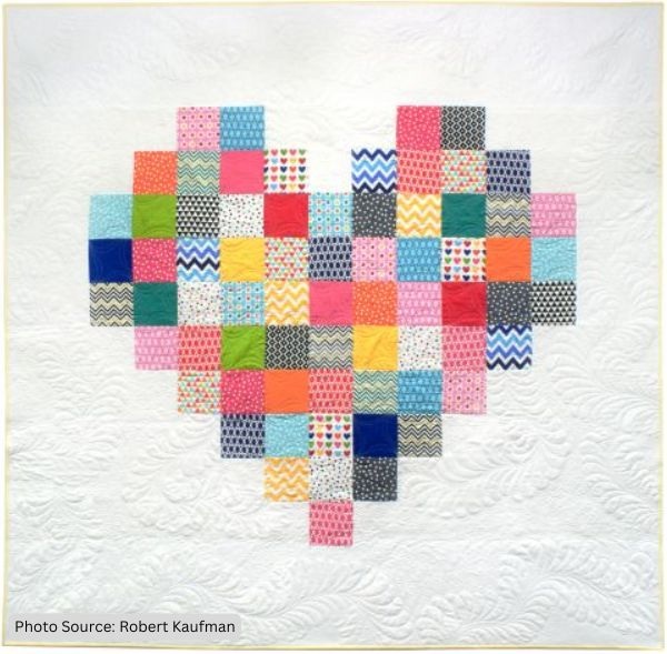 Pixelated Heart - free quilt pattern