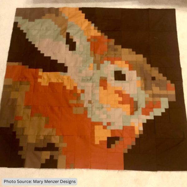 Pixelated Quilt Idea from Mary Menzer Designs