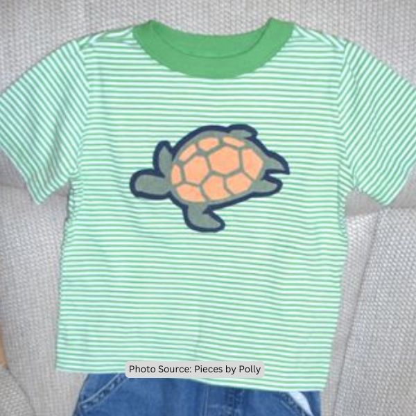 Sea Turtle Applique Block- free quilt pattern