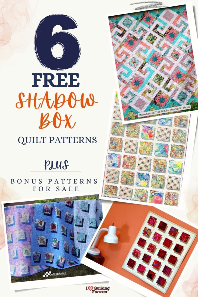 Shadow Box Quilt Patterns Roundup 1 ILQF Pinterest