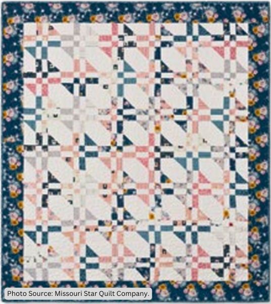 Snowballed Disappearing Four Patch - free quilt pattern
