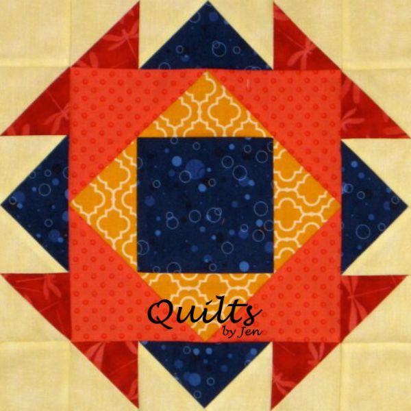 Stash Blasting Aztec Jewel Block - free quilt pattern