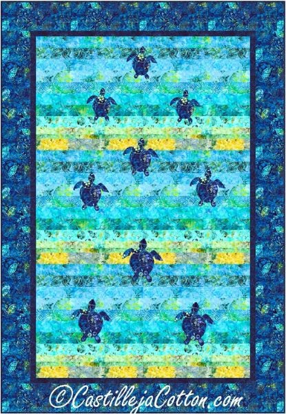 Turtles Swimming Away Quilt Pattern - etsy