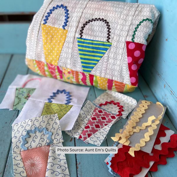 Wonky Basket Block - free quilt pattern