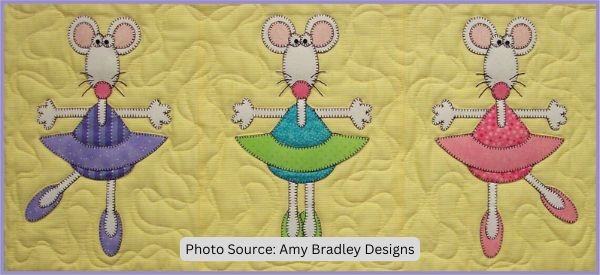 Ballerina Mice Quilt Block Pattern - etsy