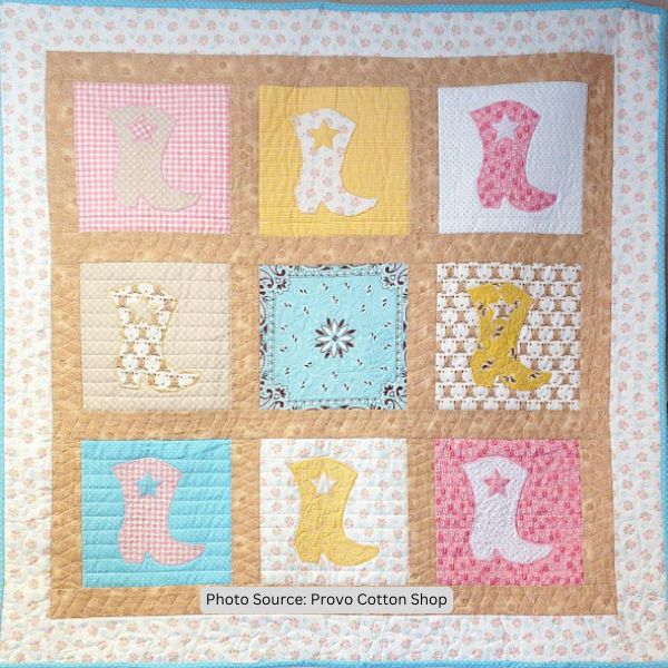 Cowboy Boot Quilt Idea from Provo Cotton Shop