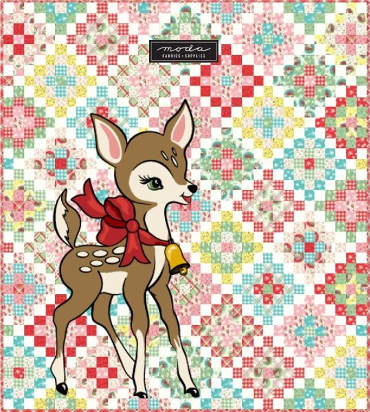 Deer Christmas - free quilt pattern