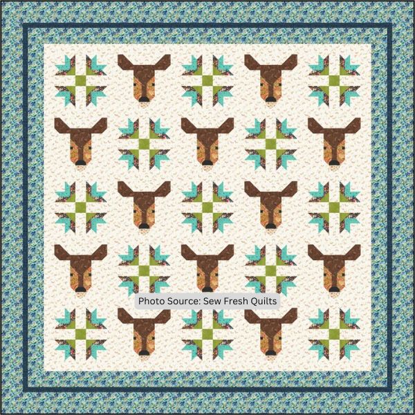 Deer and Goose Tracks Quilt Pattern - etsy