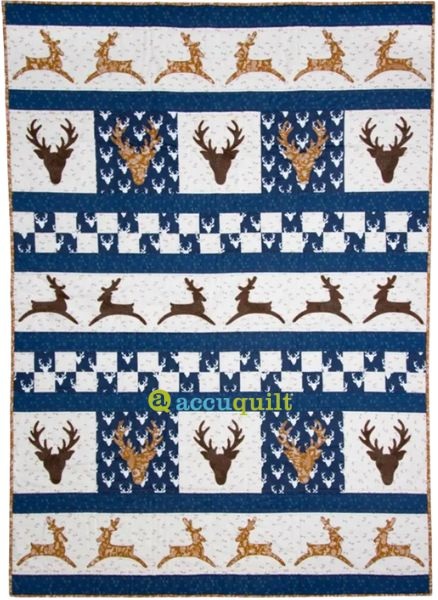 GO! Deer Cabin - free quilt pattern