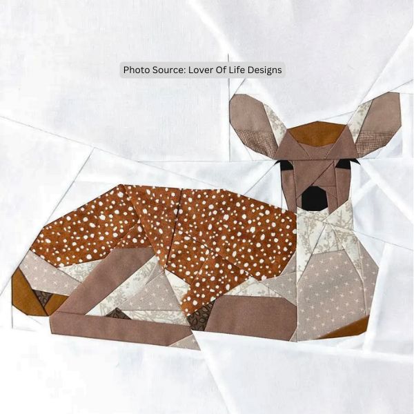 Resting Fawn Quilt Block Pattern - etsy