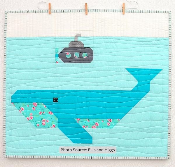 Whale Quilt Block Pattern - etsy