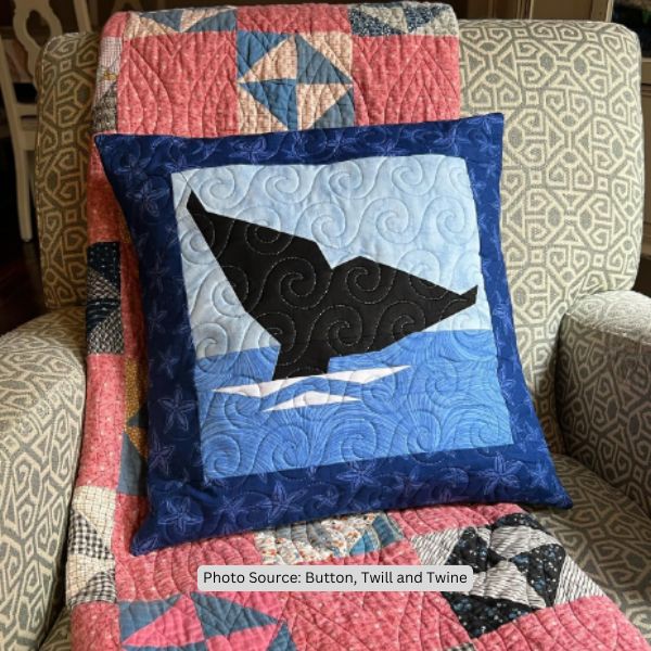 Whale Quilt Idea from Button, Twill and Twine