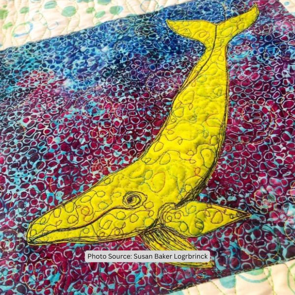 Whale Quilt Idea from Susan Baker Logrbrinck
